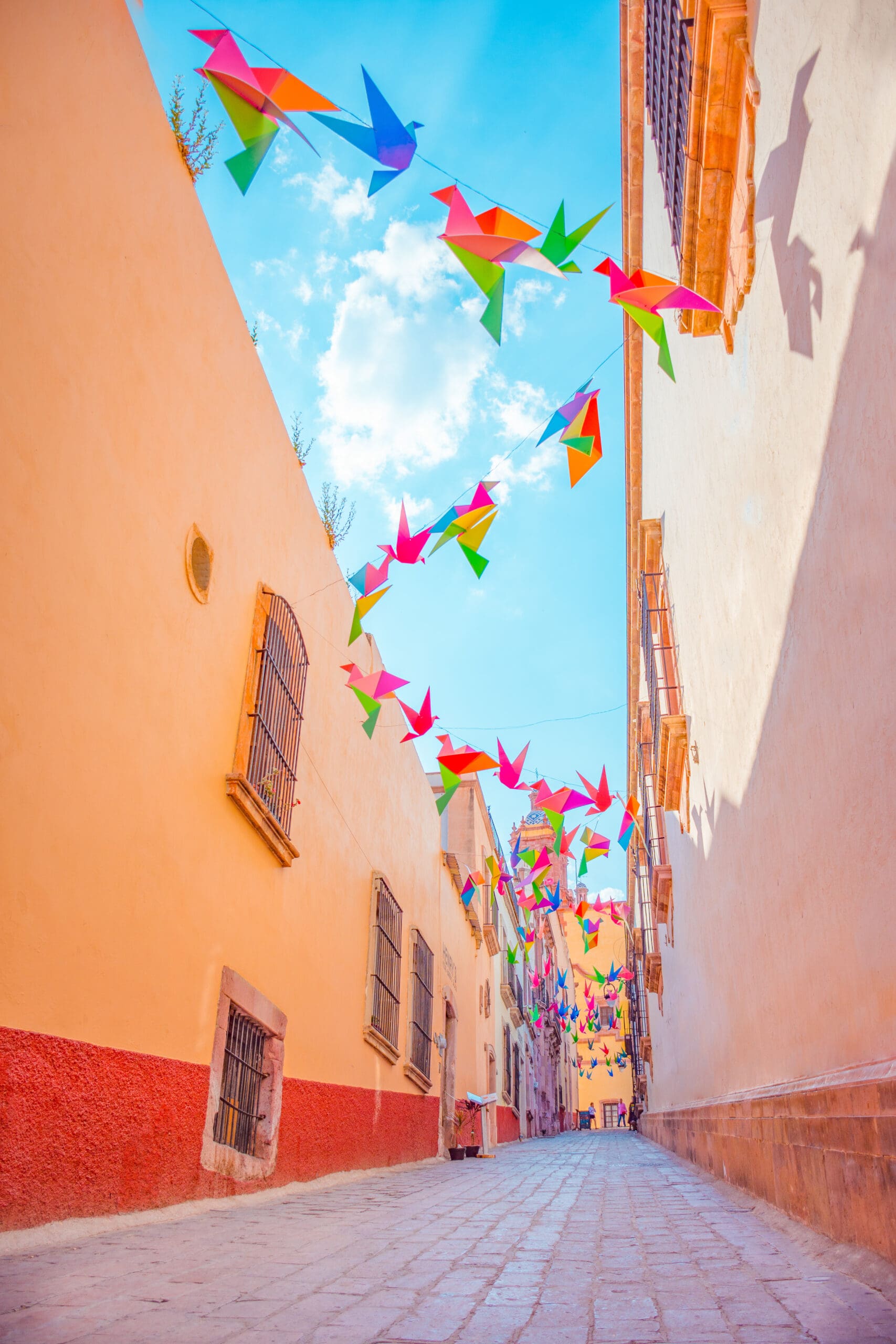 Beautiful and colorful passage in Zacatecas city, Mexico